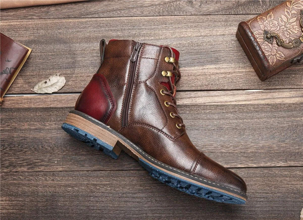 AL Men's Genuine Leather Comfortable Winter Boots