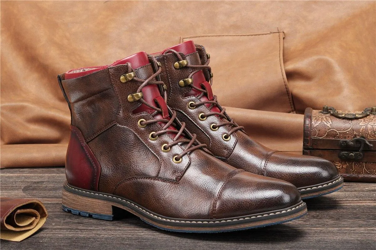 AL Men's Genuine Leather Comfortable Winter Boots