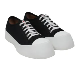 Black Pablo Asymmetrical Canvas Sneakers