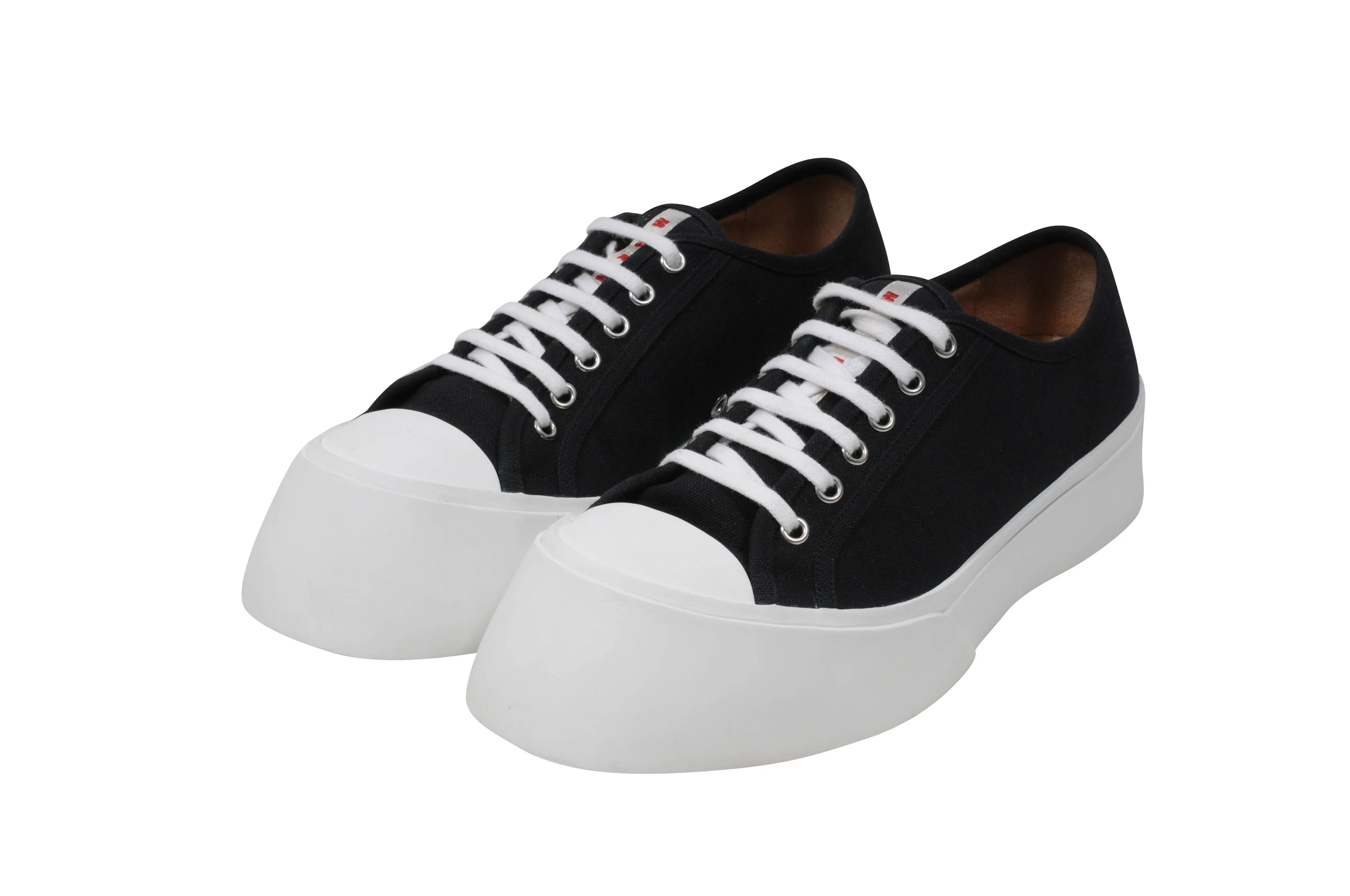 Black Pablo Asymmetrical Canvas Sneakers