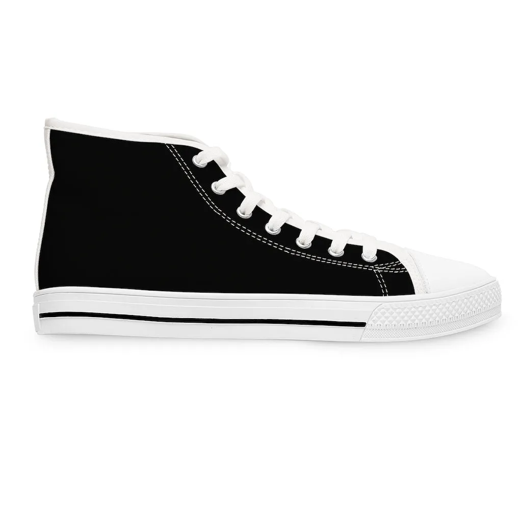 Black Women's High Top Sneakers