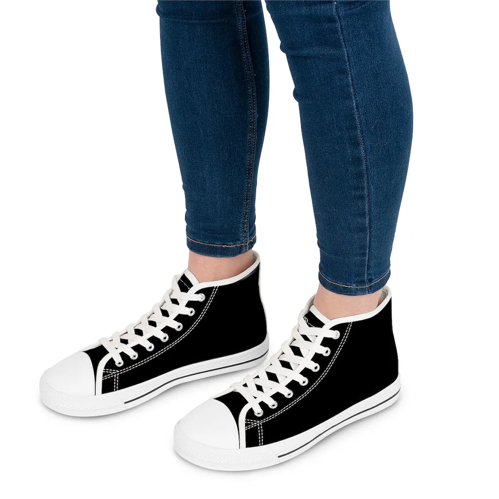 Black Women's High Top Sneakers