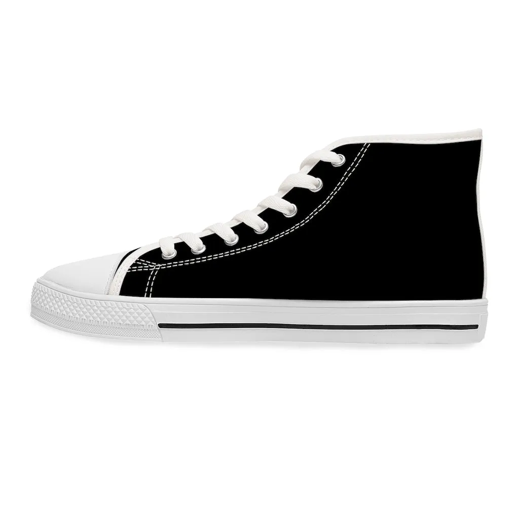 Black Women's High Top Sneakers