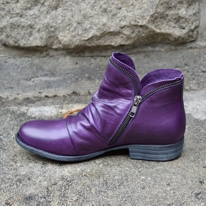 Brigitte™ - Chic comfortable leather boots