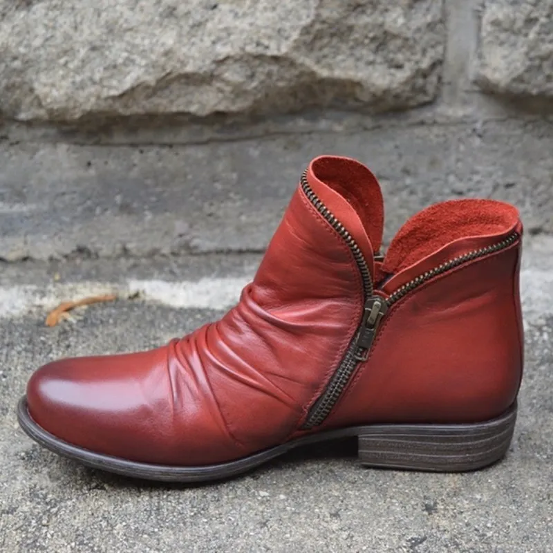 Brigitte™ - Chic comfortable leather boots