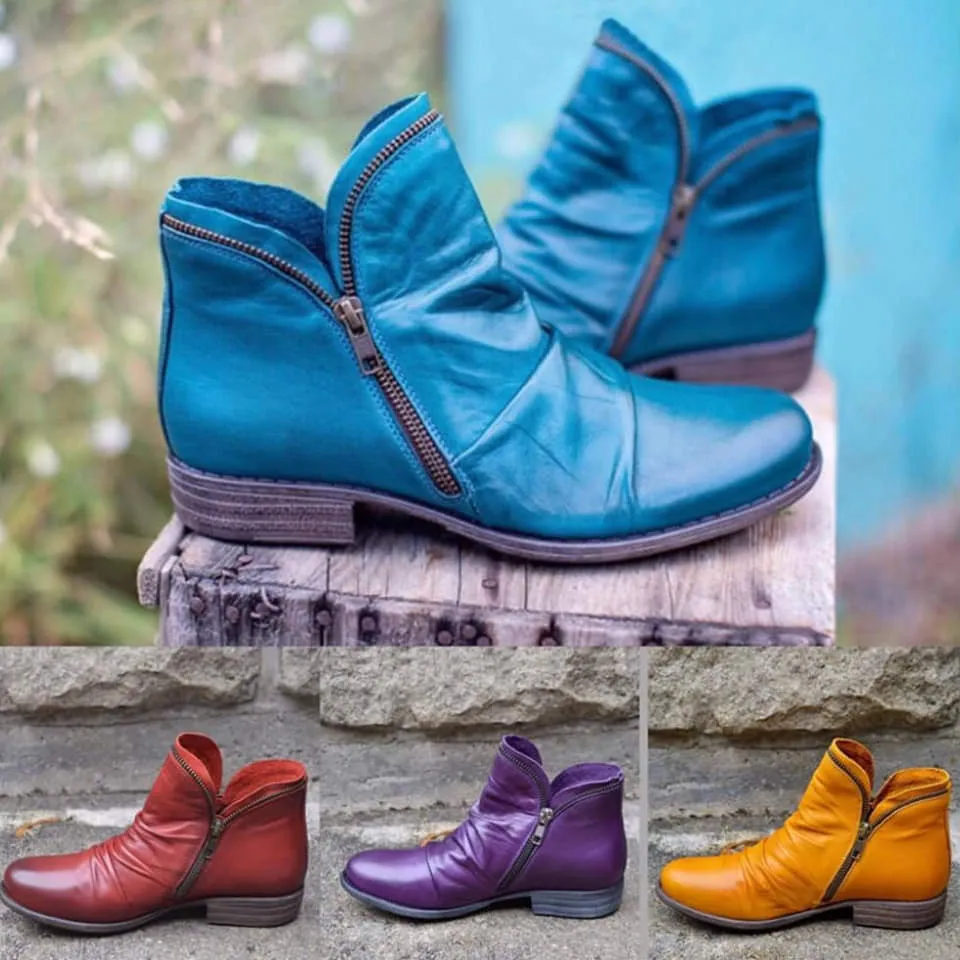 Brigitte™ - Chic comfortable leather boots