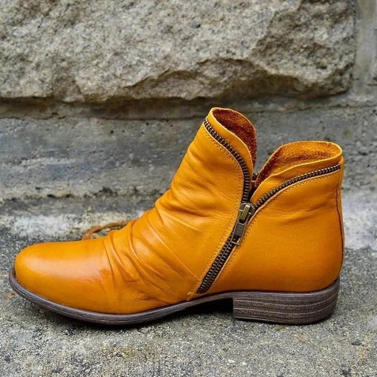 Brigitte™ - Chic comfortable leather boots