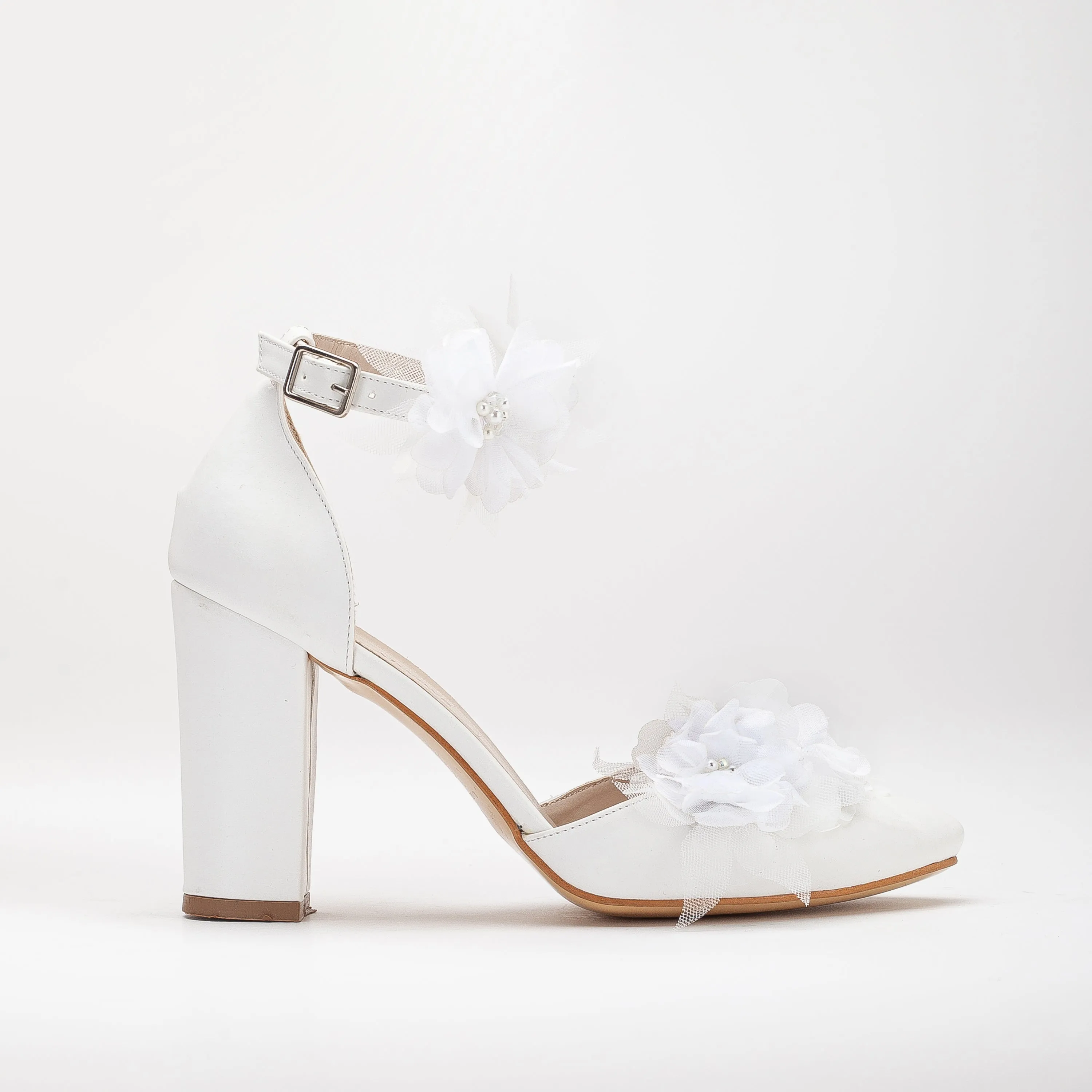 Brooke - Floral Lace Wedding Heels