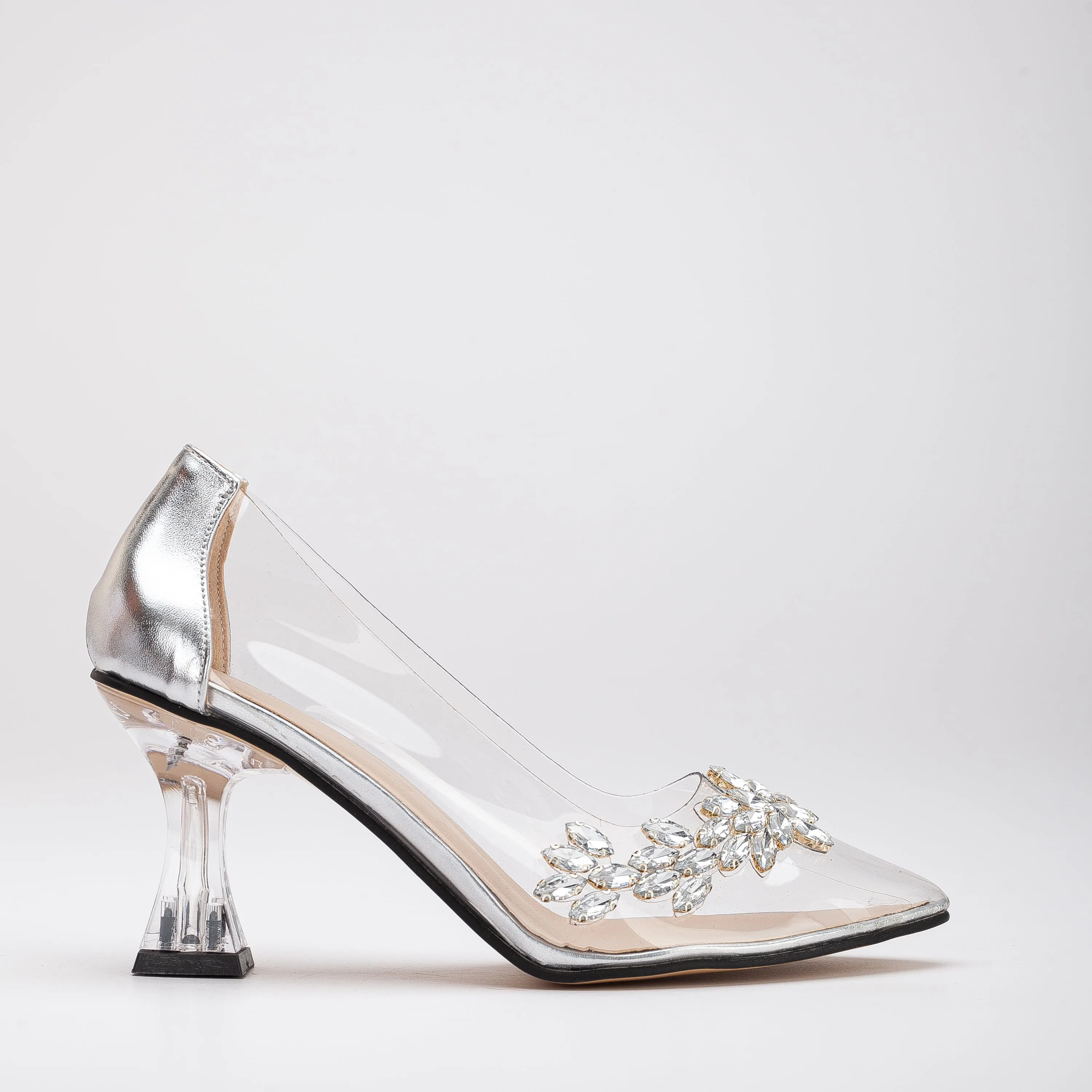 Cinderella - Transparent Stiletto Silver Heels