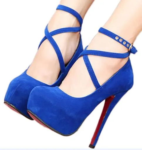 Cross-tied Ankle Strap Wedding Party Shoes Platform