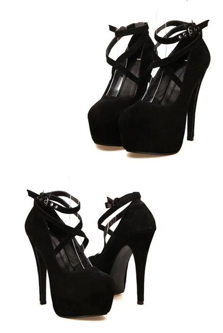 Cross-tied Ankle Strap Wedding Party Shoes Platform