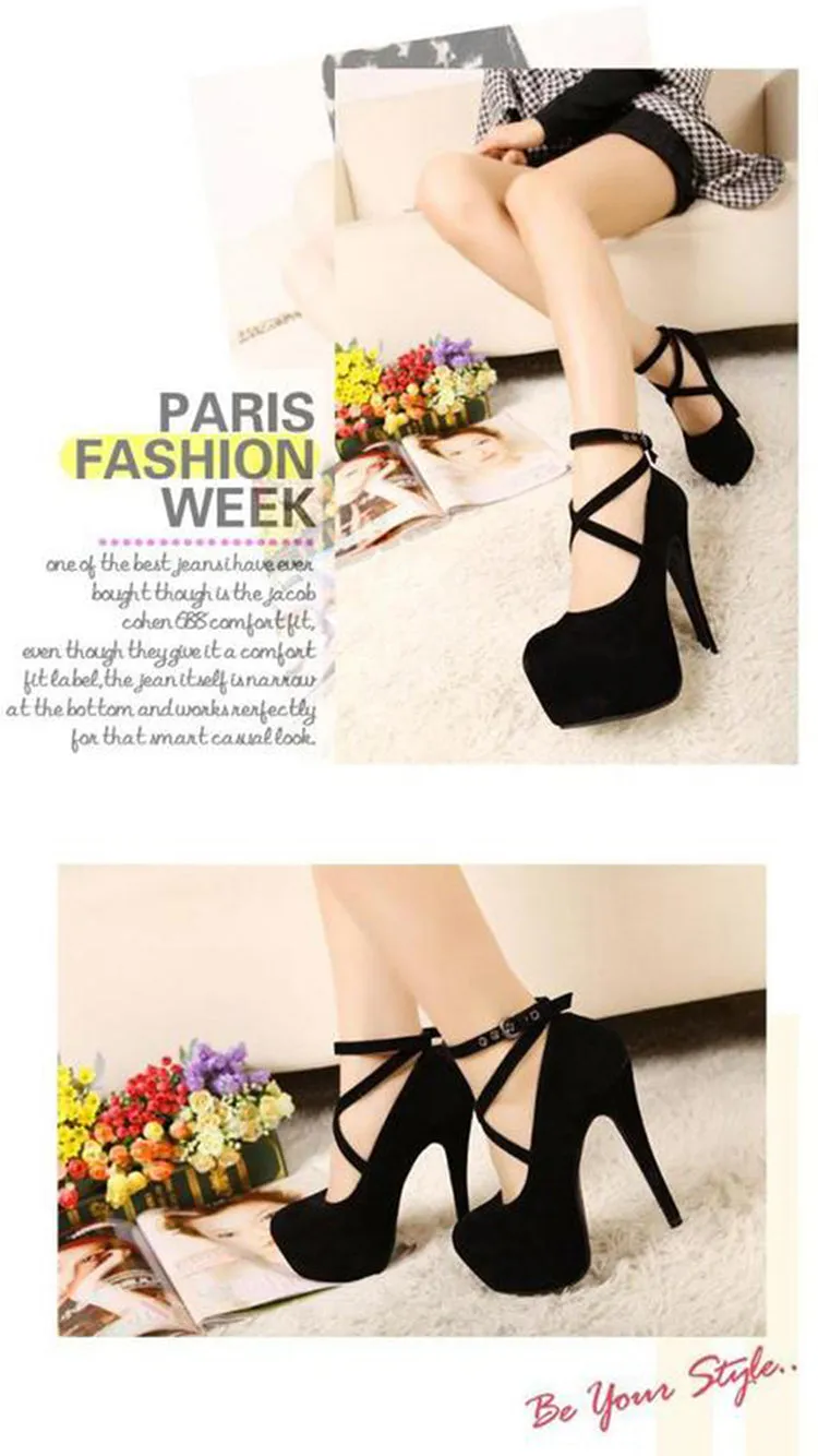 Cross-tied Ankle Strap Wedding Party Shoes Platform