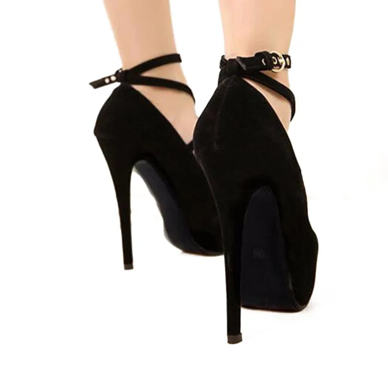 Cross-tied Ankle Strap Wedding Party Shoes Platform