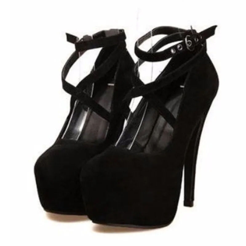 Cross-tied Ankle Strap Wedding Party Shoes Platform