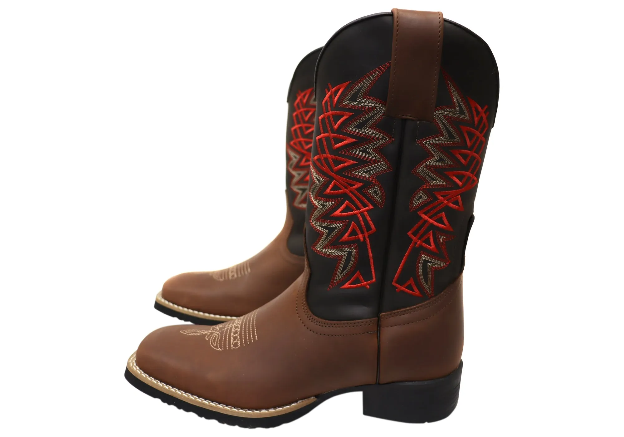 D Milton Alonzo Mens Leather Comfortable Western Cowboy Boots