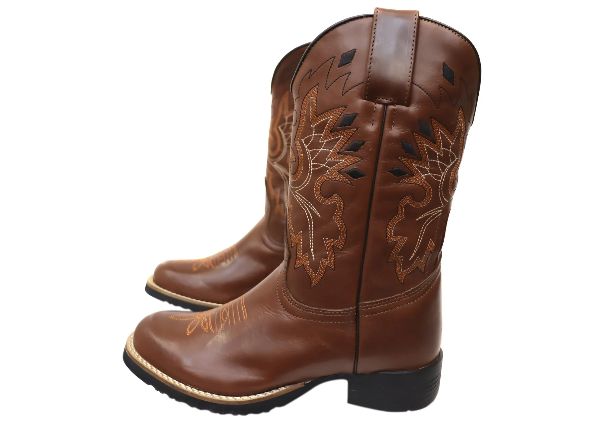 D Milton Dallas Mens Leather Comfortable Western Cowboy Boots