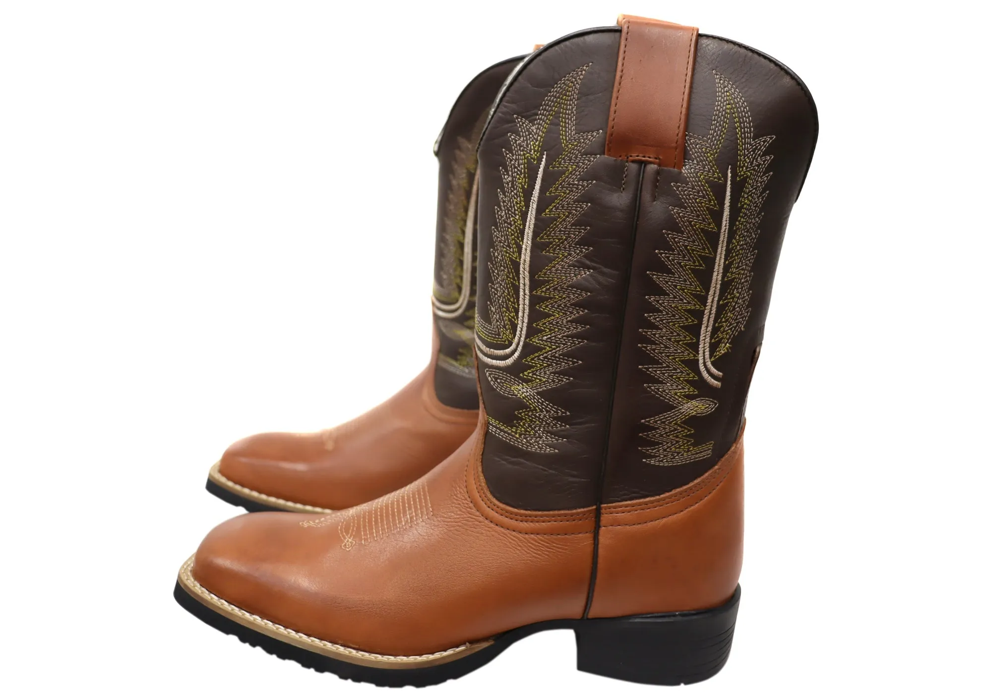 D Milton Hoover Mens Leather Comfortable Western Cowboy Boots