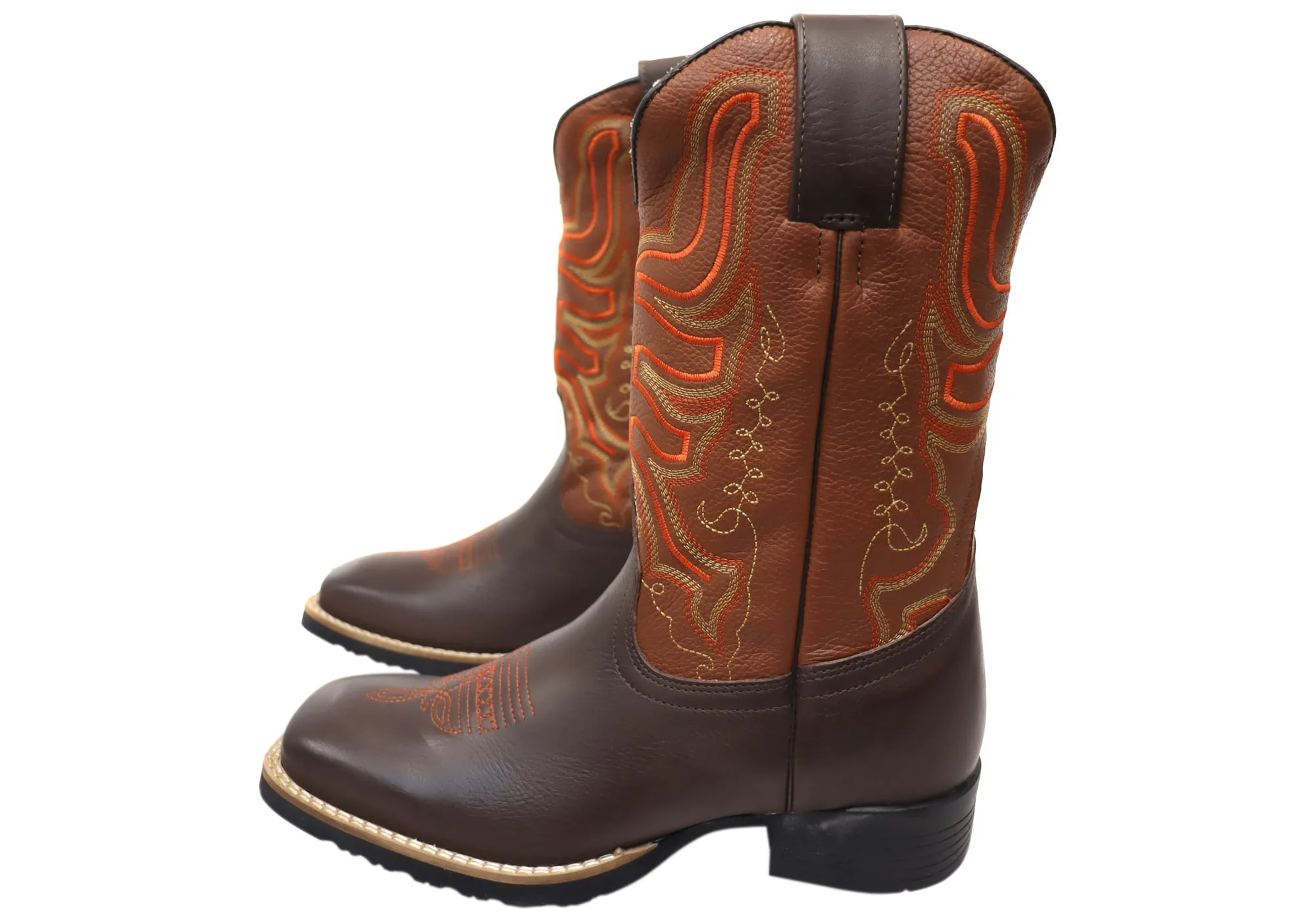 D Milton Ridgeland Mens Leather Comfortable Western Cowboy Boots