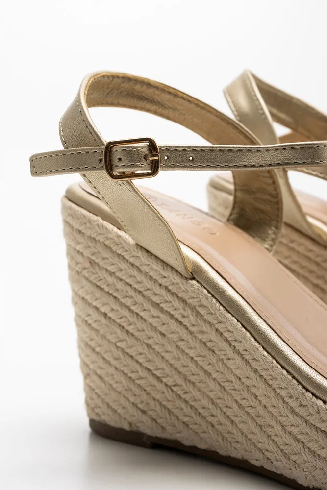 Espadrille Wedge Gold