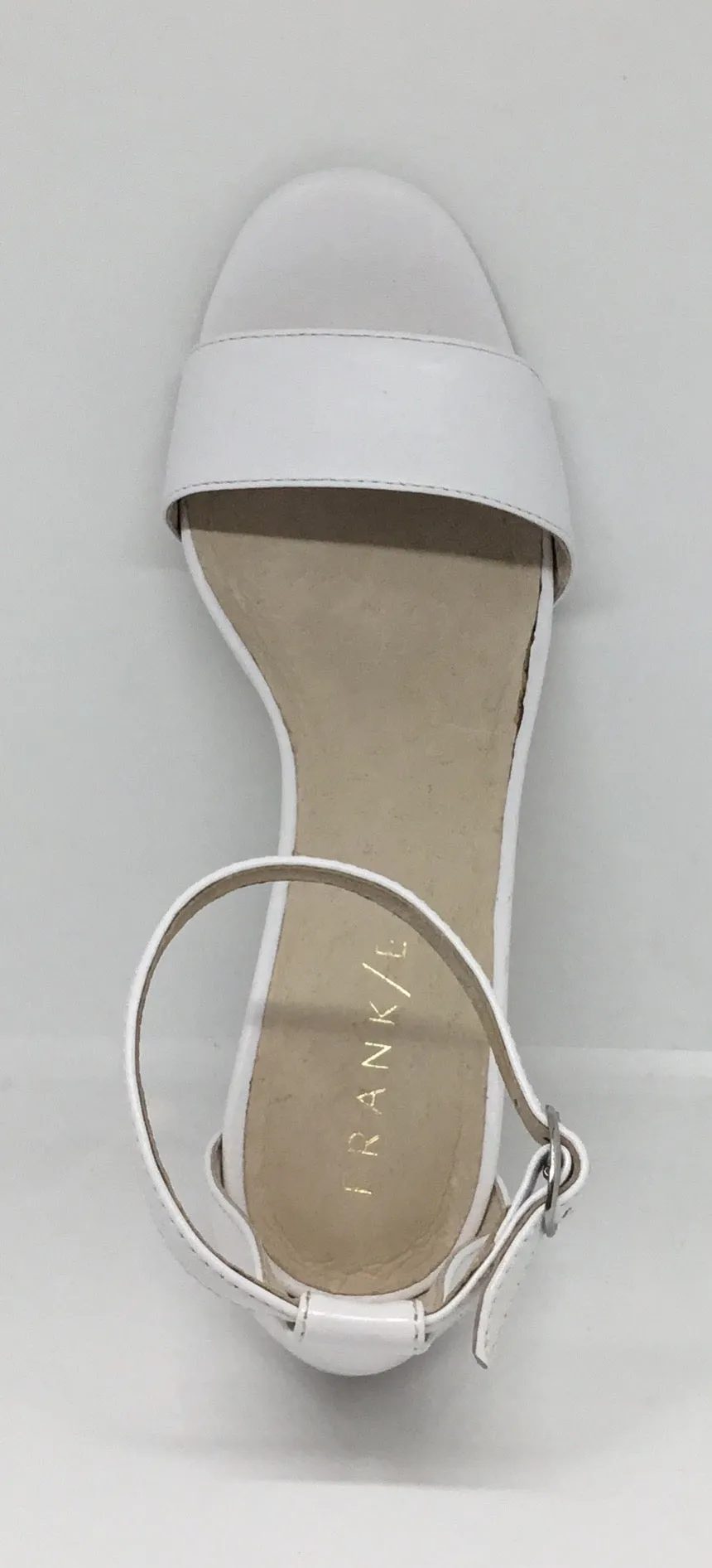 Frankie Sassy-W White Leather Heel