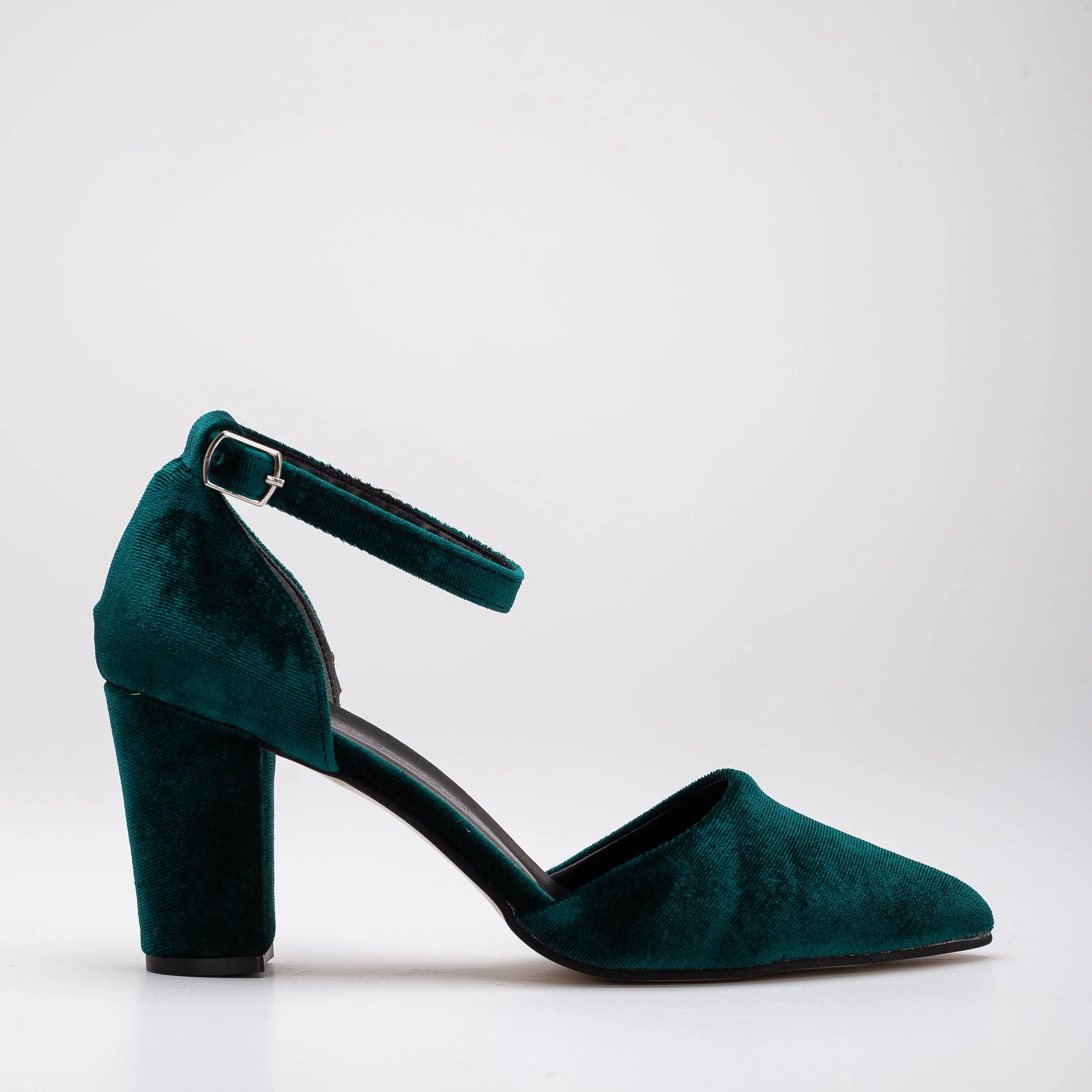 Gisele - Emerald Green Velvet Pumps