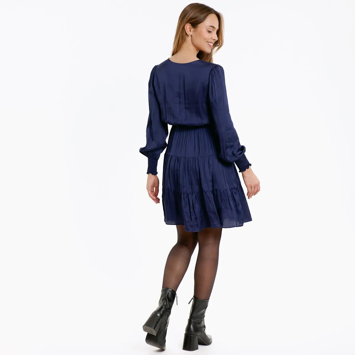 Hayet Mini Dress (Navy)