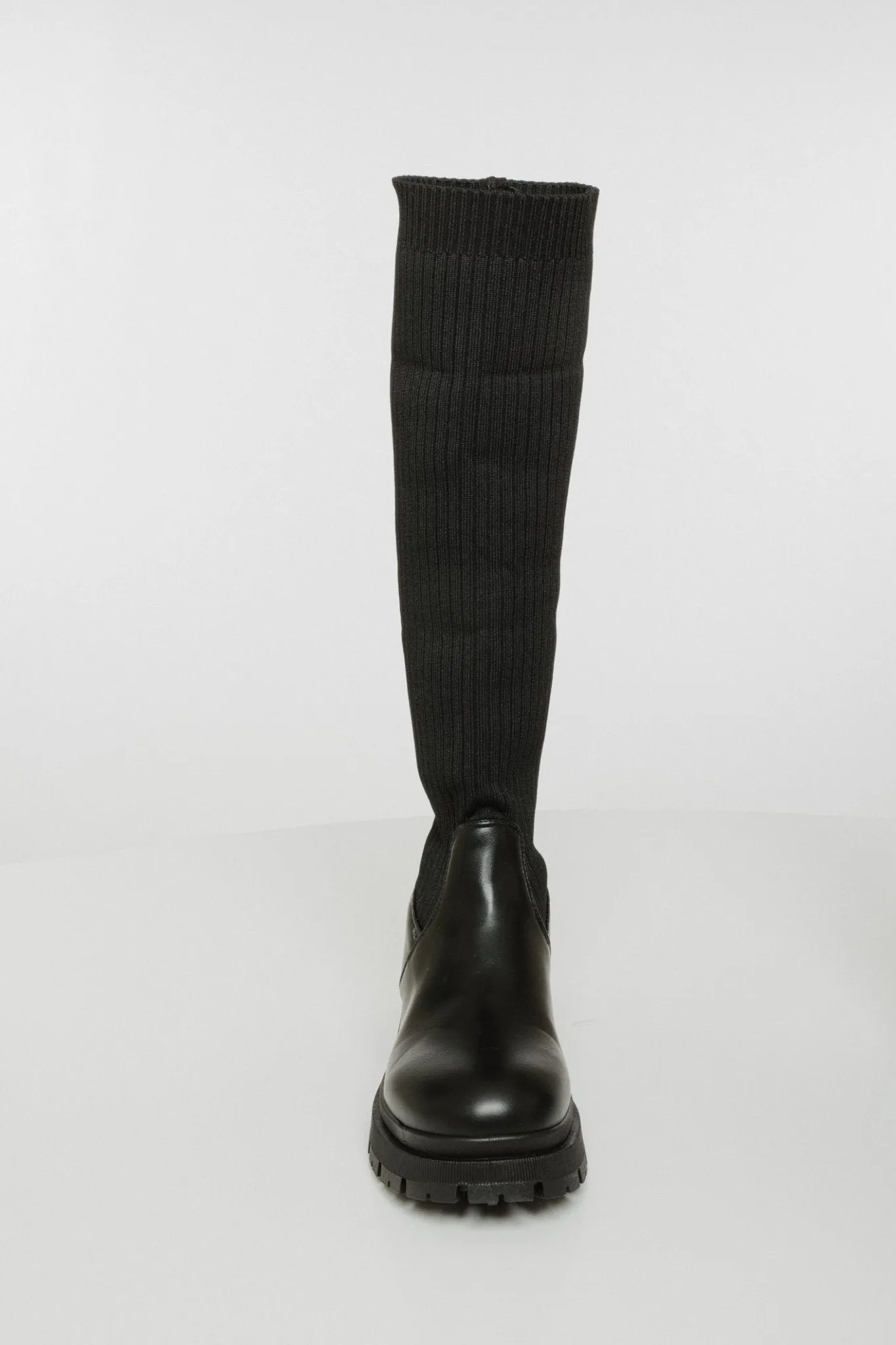 Lauren Chunky Sock Boot In Black