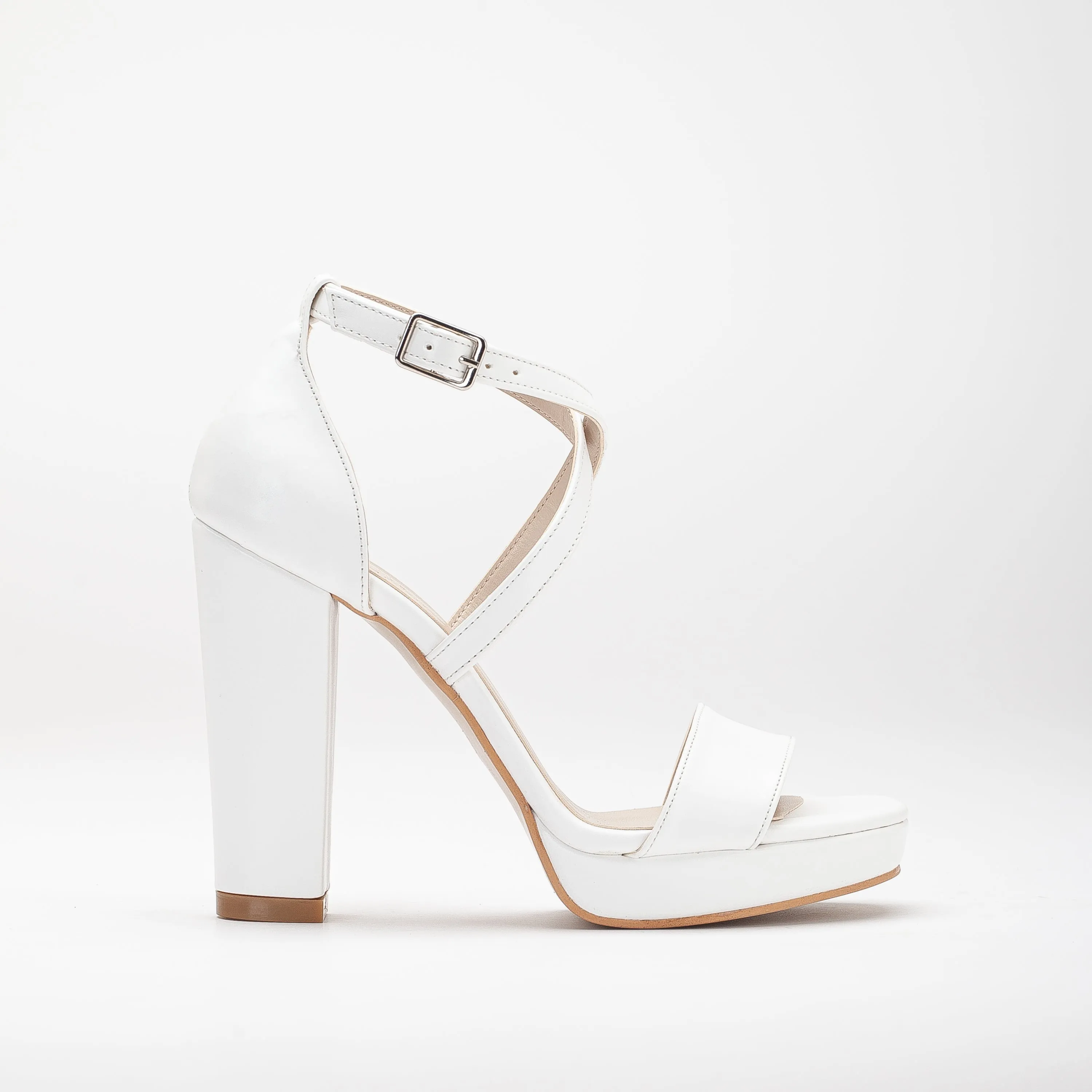 Leila - Platform Criss Cross Wedding Shoes