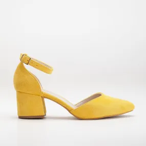 Marcelle - Mustard Yellow Suede Pumps