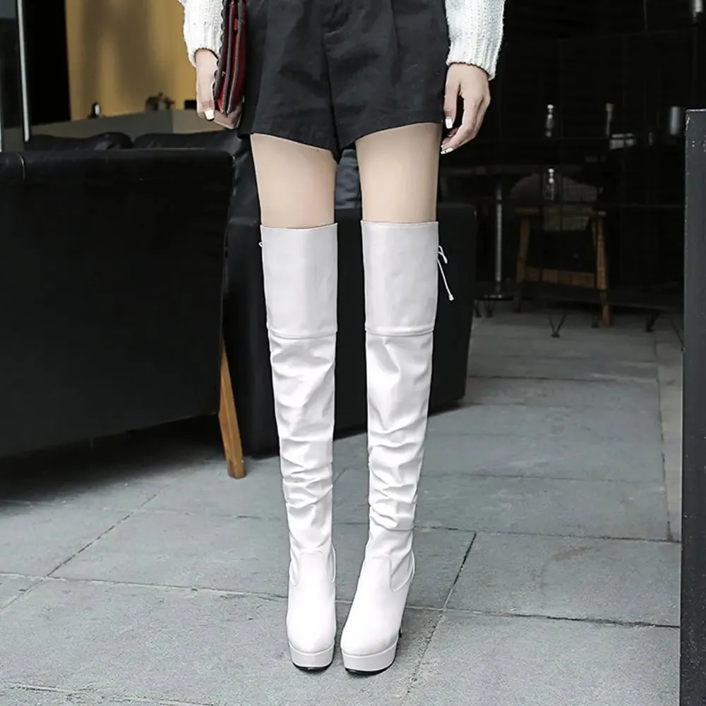 New Women Thigh High Boots Fashion over the knee Boots