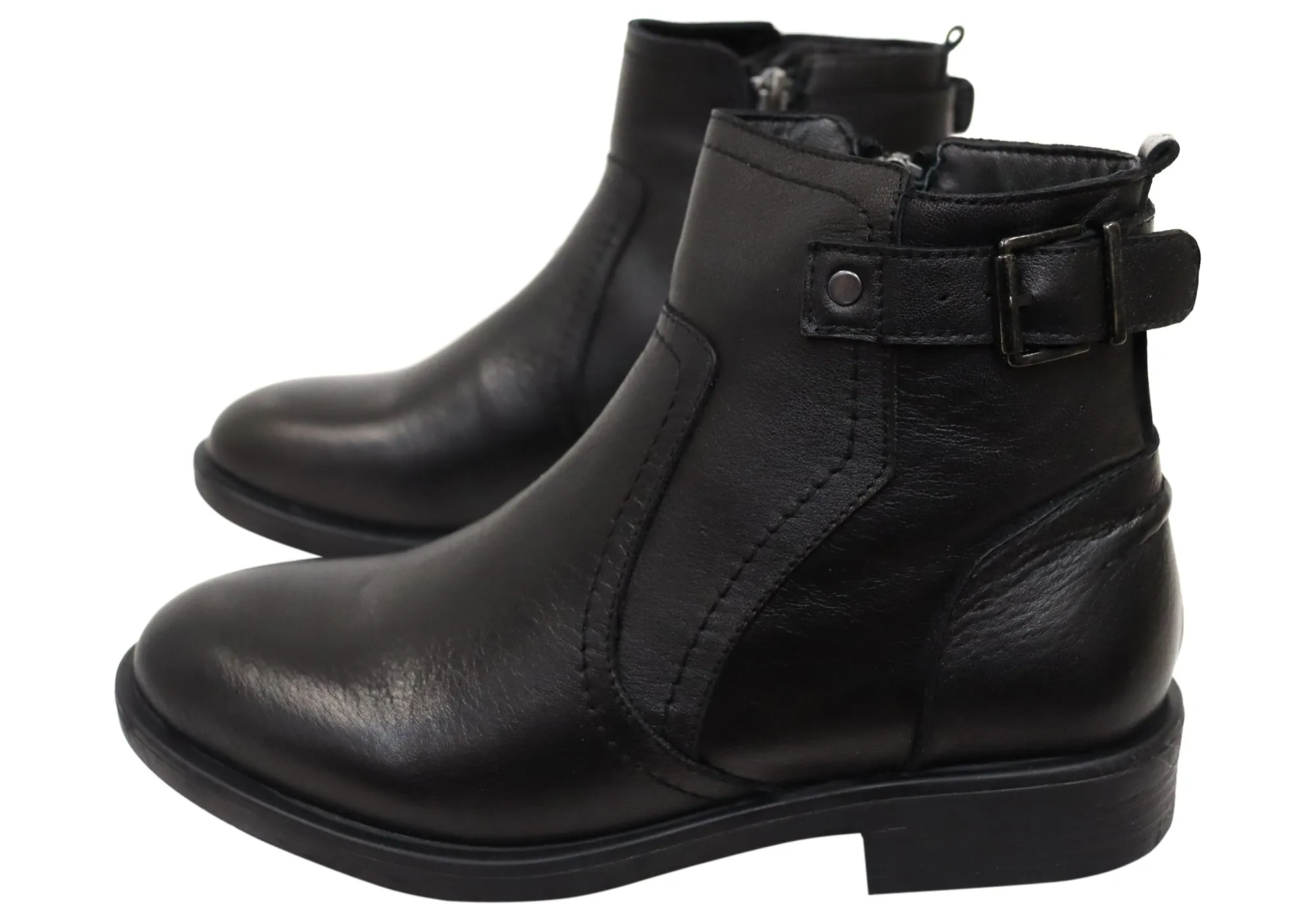 Orizonte Deny Womens European Comfortable Leather Ankle Boots