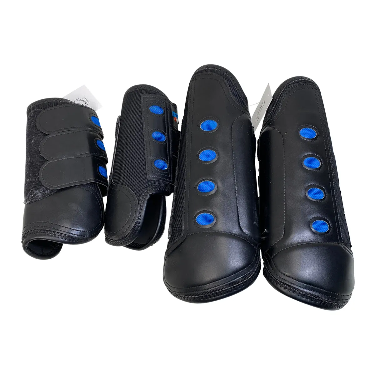 Premier Equine Aircooled Original Eventing Boots Set of 4 in Black/Blue - Full