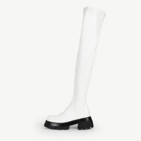 RAID Stevie Chunky Long Boot in White