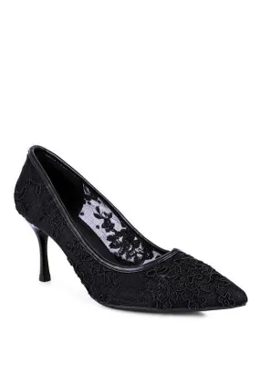 Reunion Lace Stiletto Party Pumps