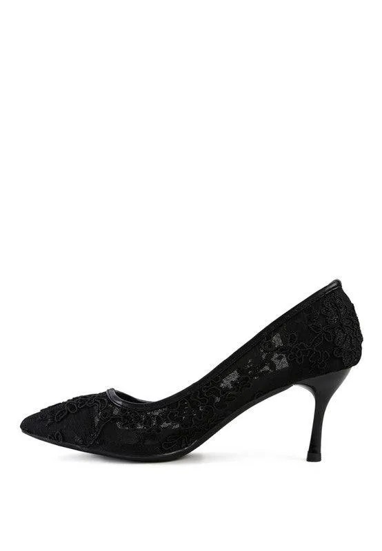 Reunion Lace Stiletto Party Pumps