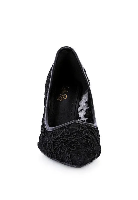 Reunion Lace Stiletto Party Pumps