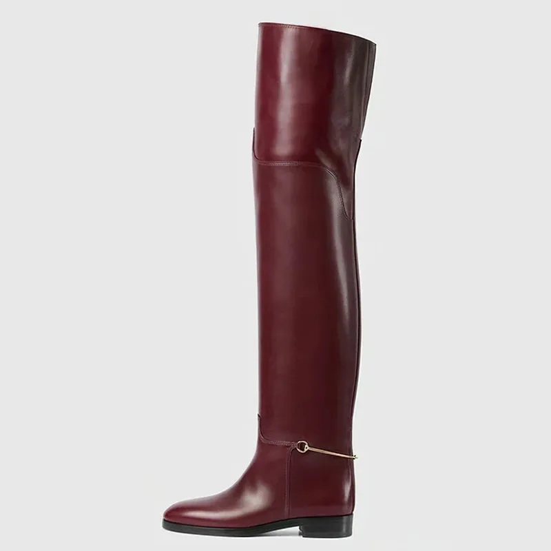 Trend4us Women's Sleek Over-The-Knee Chic Boots